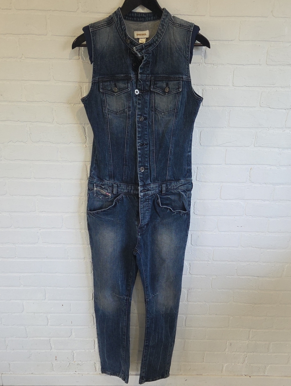 Rare Diesel Sleeveless Denim Jumpsuit